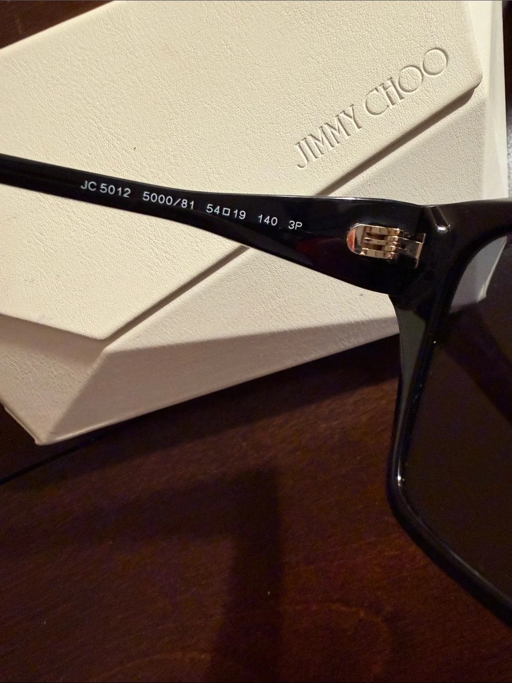 Jimmy Choo Black Oversized Cat Eye Sunglasses